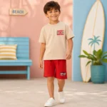 Boys Cotton Summer T-Shirt & Shorts Set - Image 3