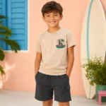 Boys Cotton Summer T-Shirt & Shorts Set