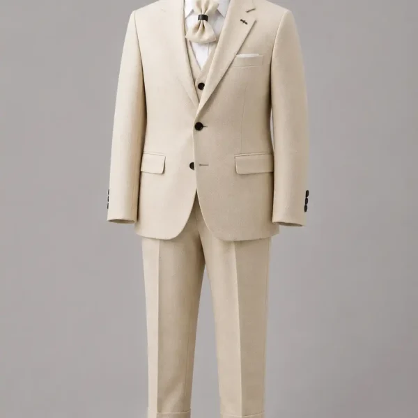 Beige Kids Formal Suit | High Quality Turkish Fabric