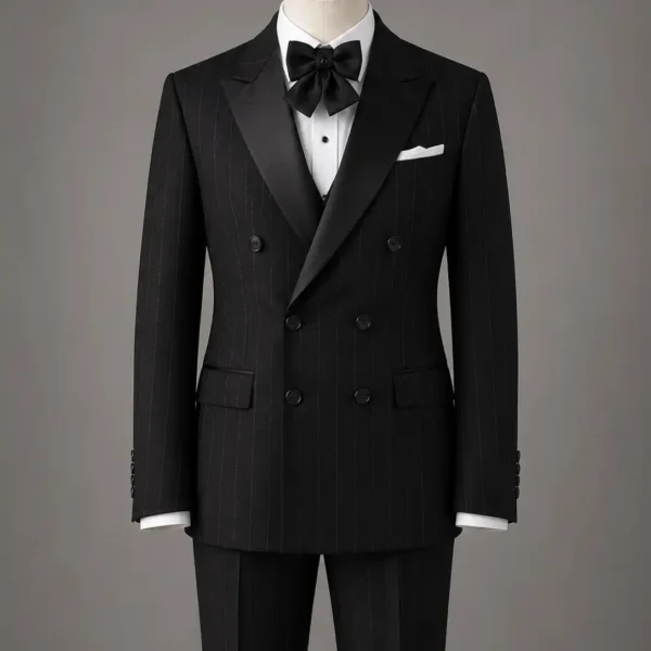 Kids Formal black striped Suit | High Quality Turkish Fabric