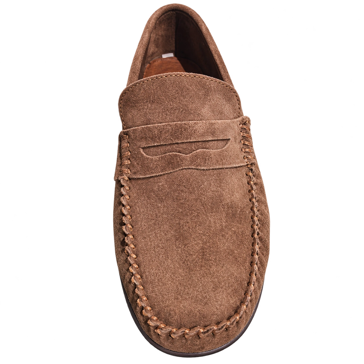 Suede Penny Moccasin - Brown