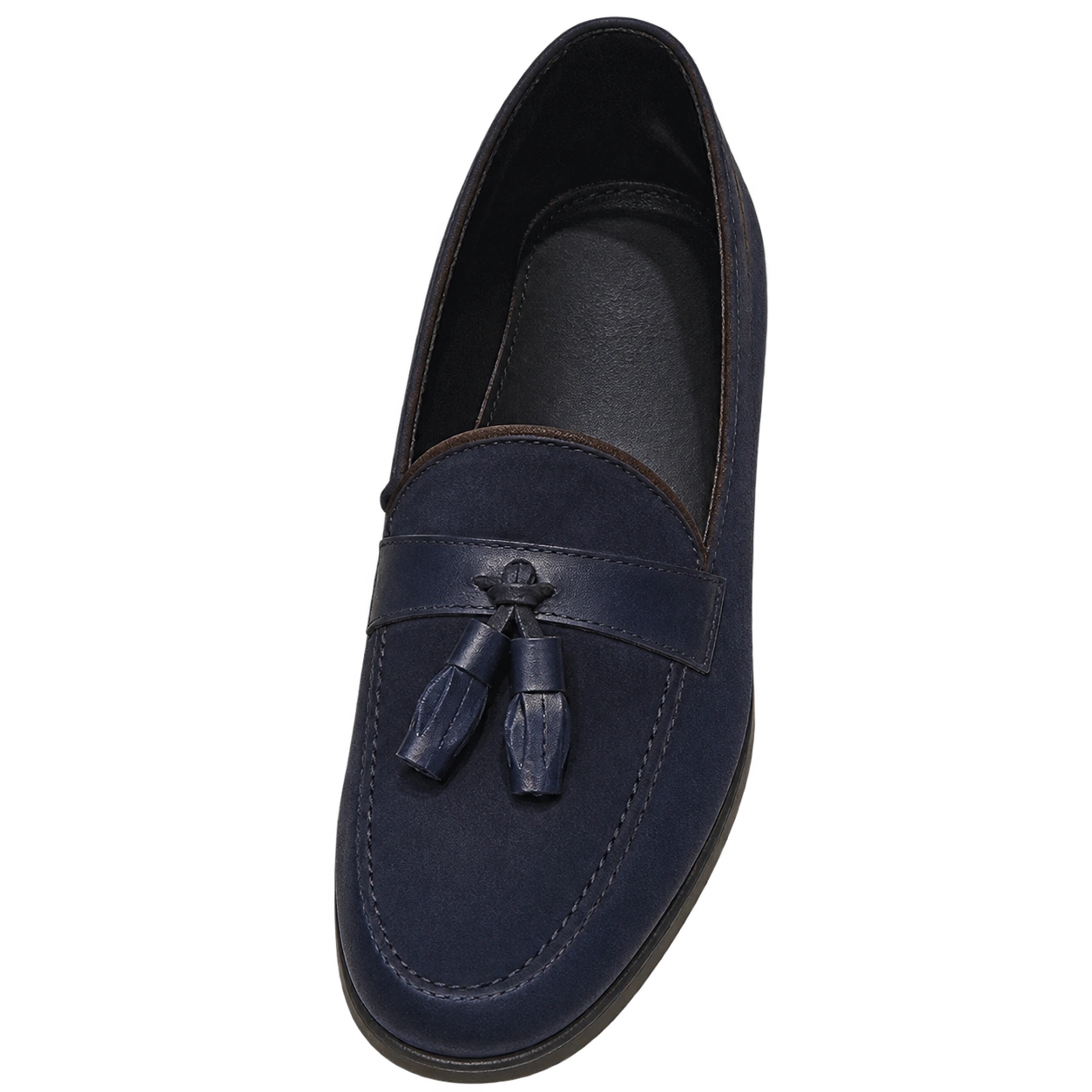 Suede Tassel Loafer - Navy