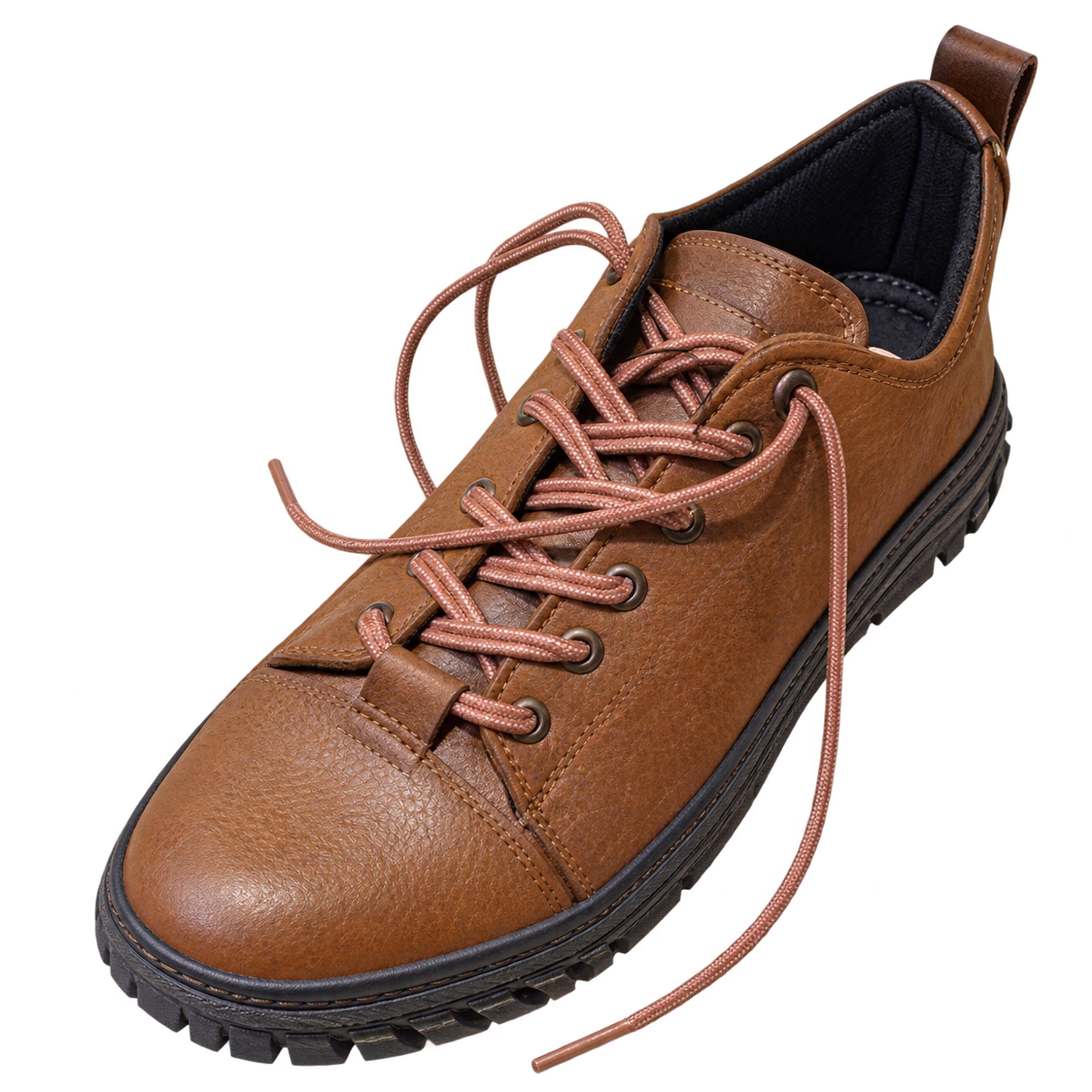 Casual Lace-Up - Tan