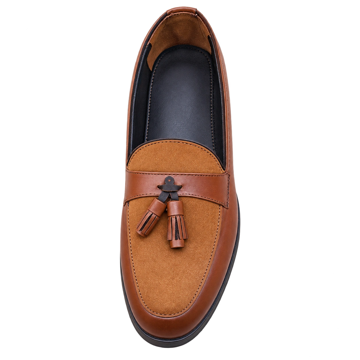 Suede Tassel Loafer - Tan