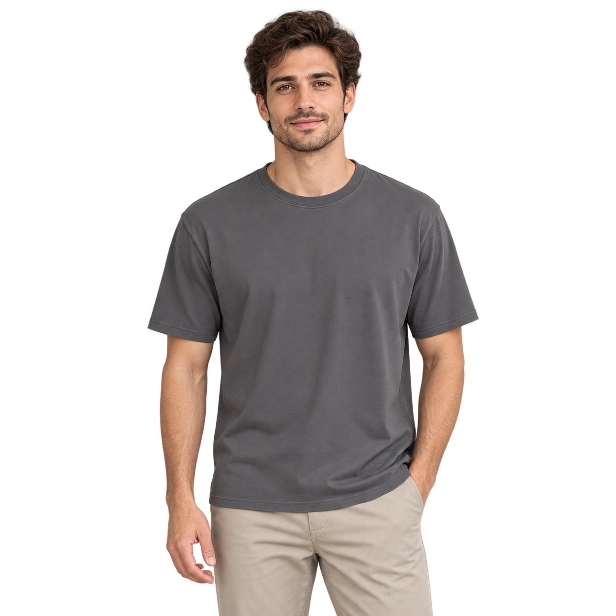 Crew Neck T-Shirt - Grey